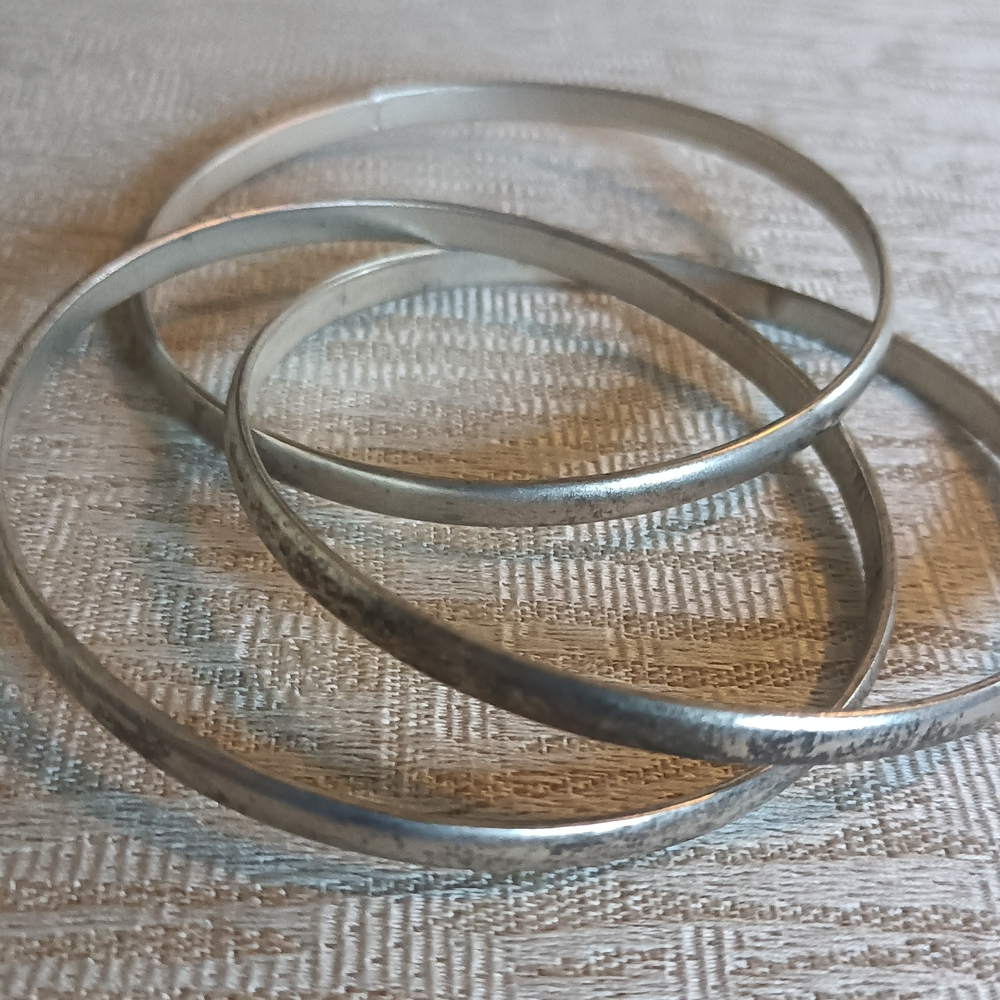 Silver Bangle Bracelets - image 1